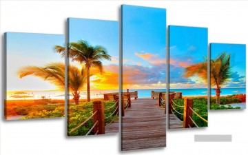 Gemälde Set Werke - Sonnenaufgang am Meer in Sets